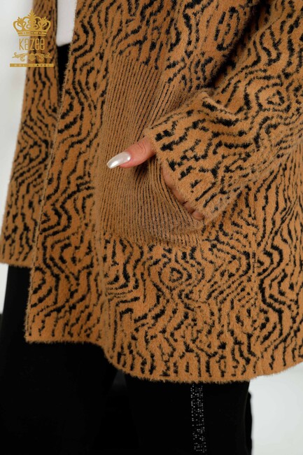 Women's Cardigan Pocket Detailed Brown - 30121 | KAZEE - Thumbnail