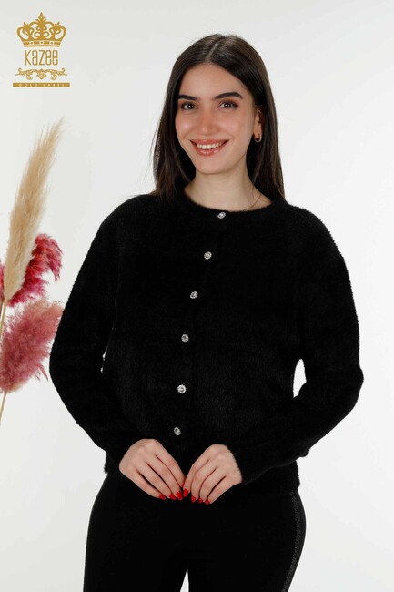 Women's Cardigan Stone Detailed Black - 19099 | KAZEE - Thumbnail