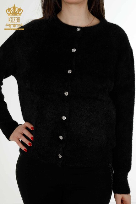 Women's Cardigan Stone Detailed Black - 19099 | KAZEE - Thumbnail