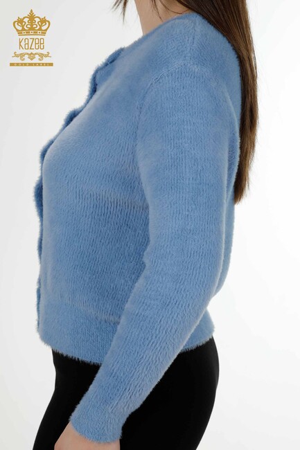 Women's Cardigan Stone Detailed Blue - 19099 | KAZEE - Thumbnail