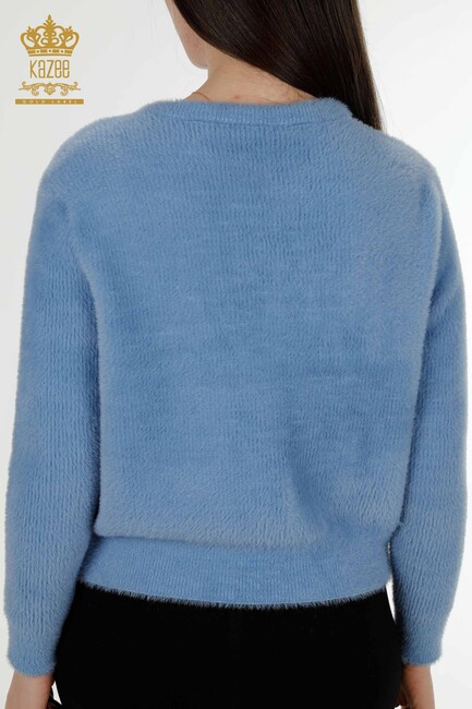 Women's Cardigan Stone Detailed Blue - 19099 | KAZEE - Thumbnail