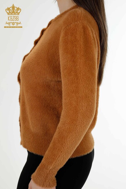 Women's Cardigan Stone Detailed Brown - 19099 | KAZEE - Thumbnail