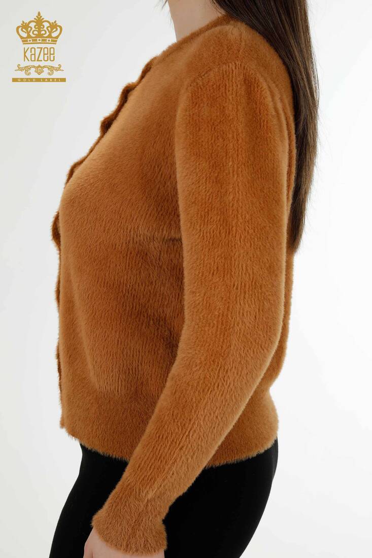 Women's Cardigan Stone Detailed Brown - 19099 | KAZEE