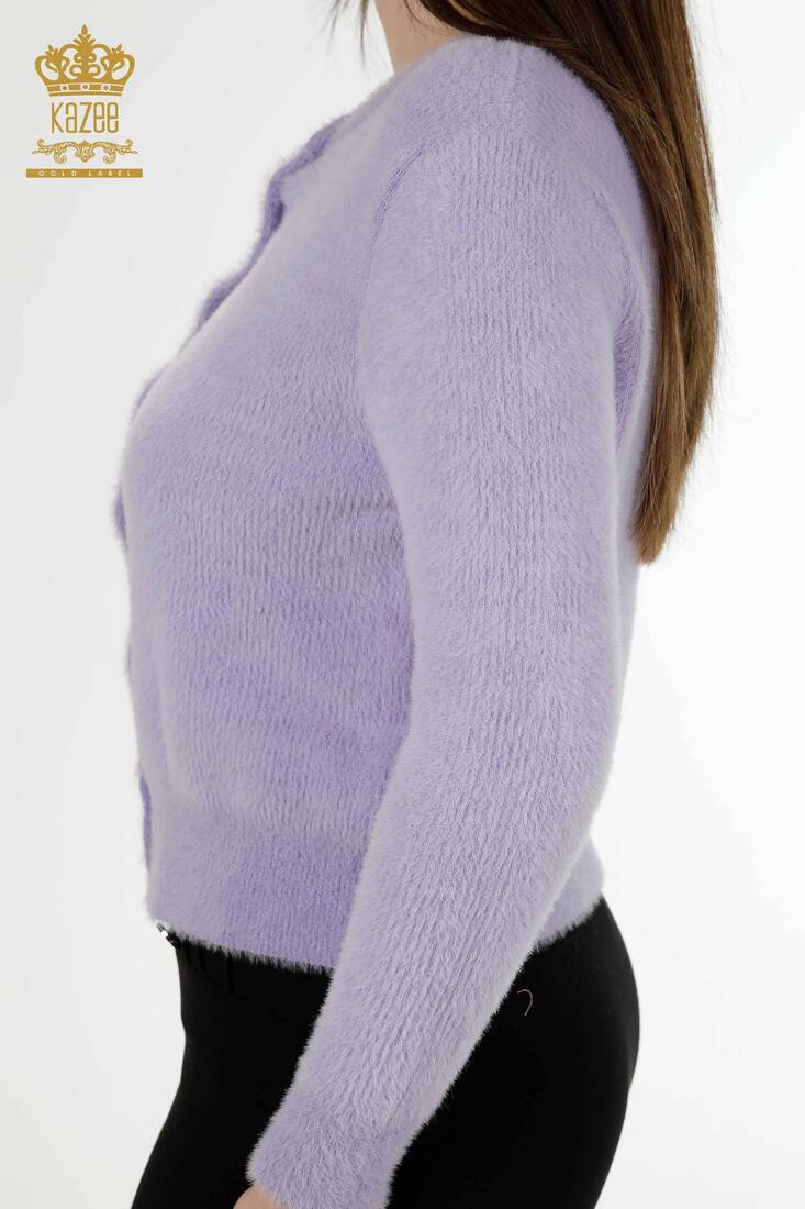 Women's Cardigan Stone Detailed Lilac - 19099 | KAZEE