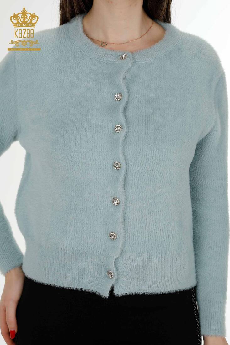 Women's Cardigan Stone Detailed Mint - 19099 | KAZEE