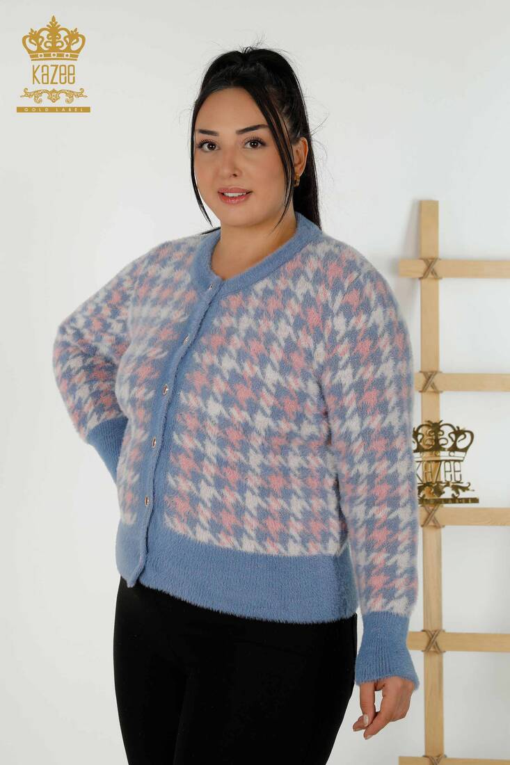 Women's Cardigan Bicolor Blue - 30128 | KAZEE