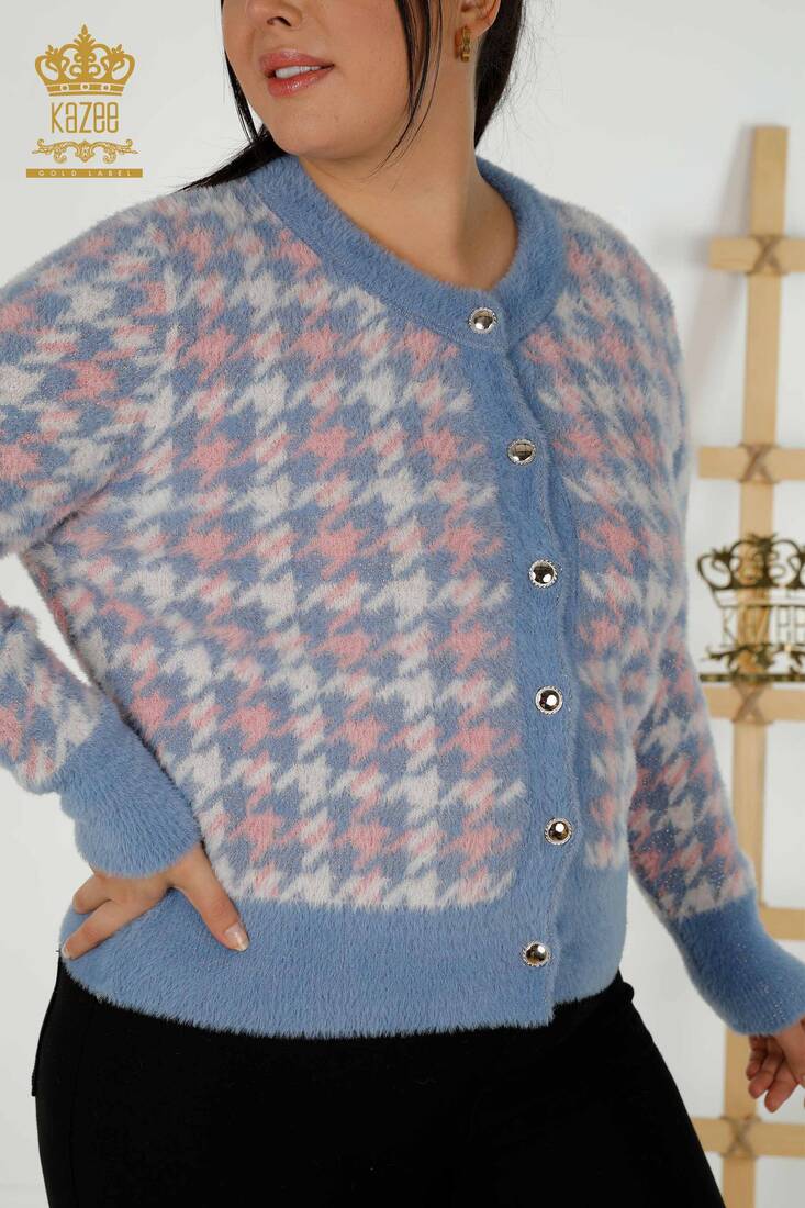 Women's Cardigan Bicolor Blue - 30128 | KAZEE