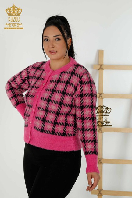 Women's Cardigan Two-tone Fuchsia - 30128 | KAZEE - Thumbnail