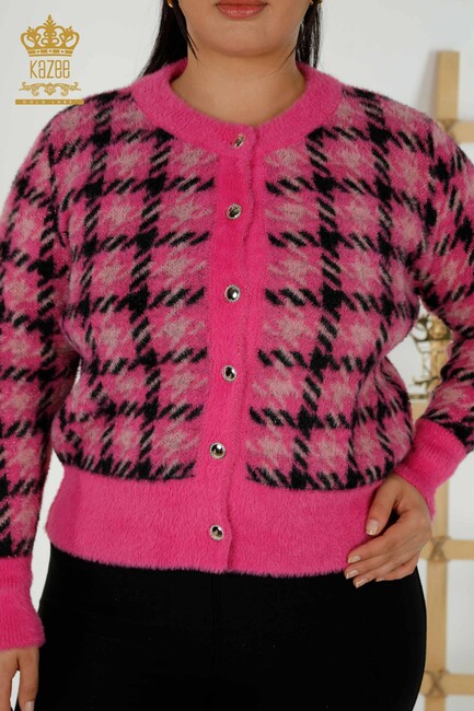 Women's Cardigan Two-tone Fuchsia - 30128 | KAZEE - Thumbnail