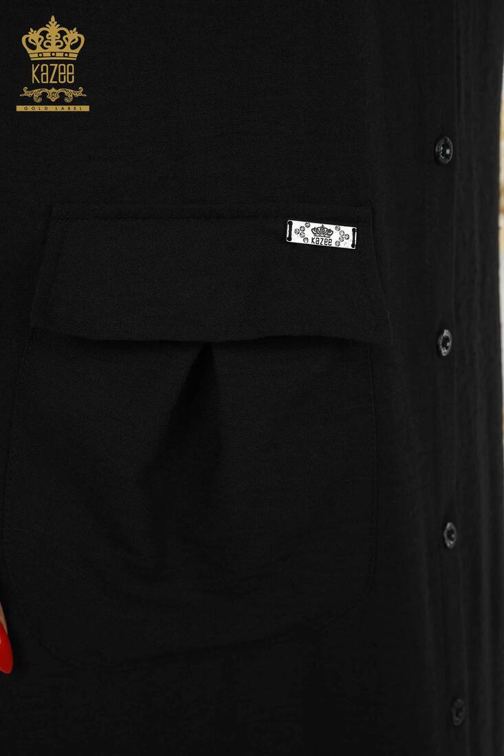 Women's Dress Pocket Detailed Black - 20383 | KAZEE