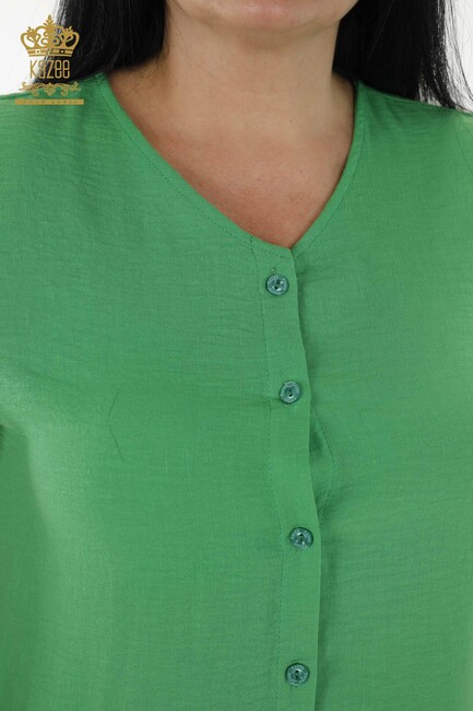 Women's Dress Pocket Detailed Green - 20383 | KAZEE - Thumbnail