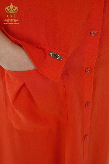 Women's Dress Pocket Detailed Orange - 20383 | KAZEE - Thumbnail