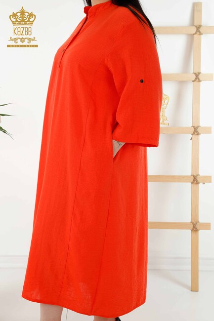 Women's Dress Pocket Detailed Orange - 20384 | KAZEE - Thumbnail