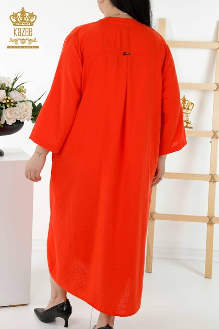 Women's Dress Pocket Detailed Orange - 20384 | KAZEE - Thumbnail