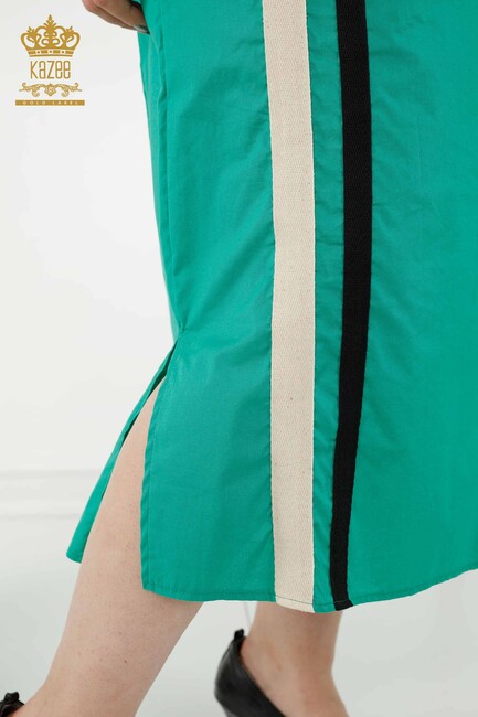 Women's Dress Slit Detailed Green - 20380 | KAZEE - Thumbnail