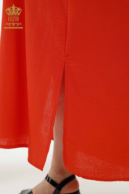 Women's Dress Slit Detailed Orange - 20385 | KAZEE - Thumbnail