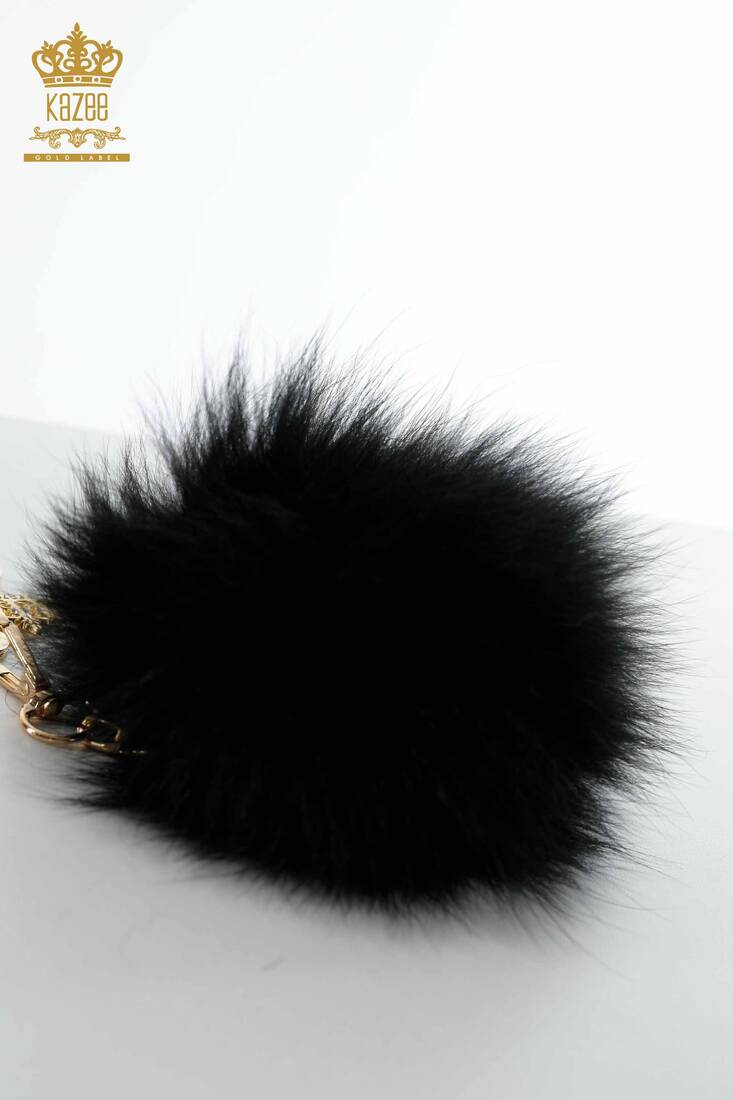 Women's Feather Keychain Black - 522 | Kazee