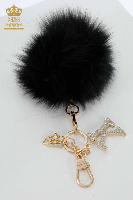 Women's Feather Keychain Black - 522 | Kazee - Thumbnail