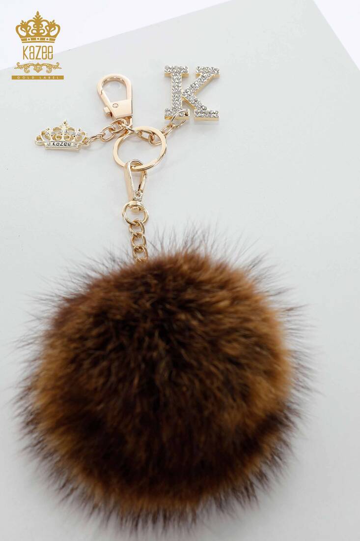 Women's Feather Keychain Brown - 522 | Kazee