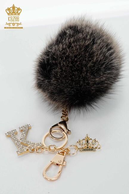 Women's Feather Keychain Mink - 522 | Kazee - Thumbnail