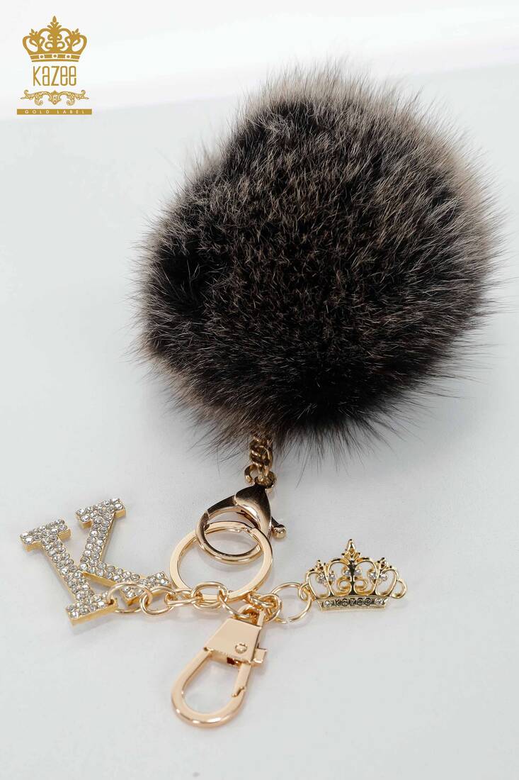 Women's Feather Keychain Mink - 522 | Kazee