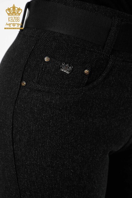 Women's Jeans Belt Detailed Black - 3662 | KAZEE - Thumbnail