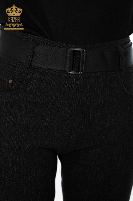 Women's Jeans Belt Detailed Black - 3662 | KAZEE - Thumbnail