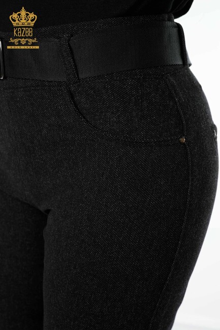 Women's Jeans Belt Detailed Black - 3662 | KAZEE - Thumbnail