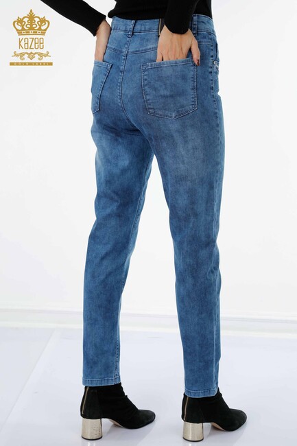 Women's Jeans Pocket Detailed Blue - 3483 | KAZEE - Thumbnail