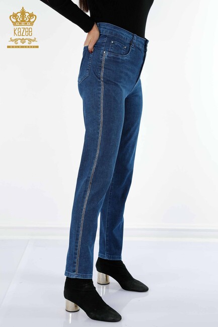 Women's Jeans Pocket Detailed Blue - 3571 | KAZEE - Thumbnail