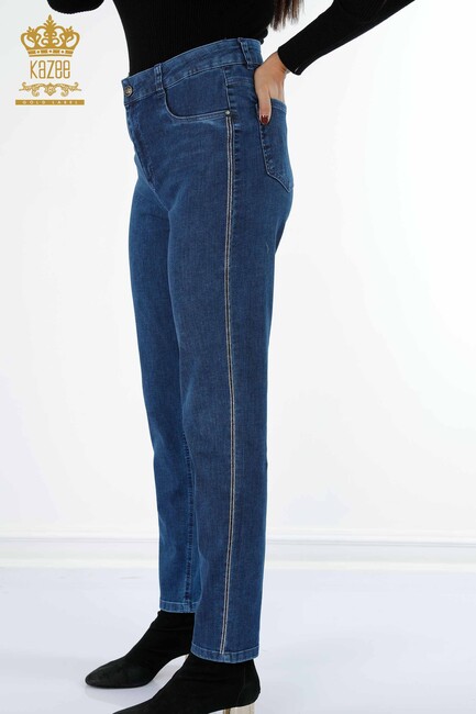 Women's Jeans Pocket Detailed Blue - 3571 | KAZEE - Thumbnail