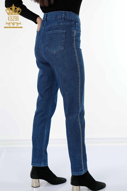 Women's Jeans Pocket Detailed Blue - 3571 | KAZEE - Thumbnail