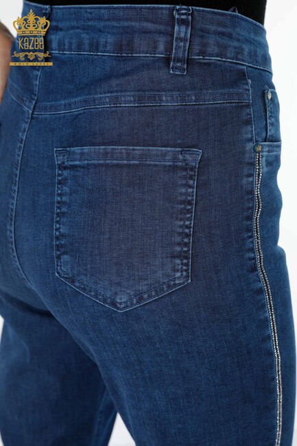 Women's Jeans Pocket Detailed Blue - 3571 | KAZEE - Thumbnail