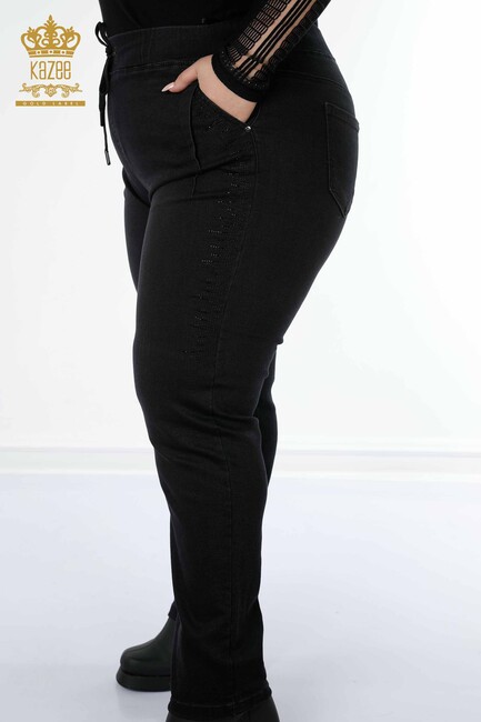 Women's Jeans Tie Black - 3654 | KAZEE - Thumbnail