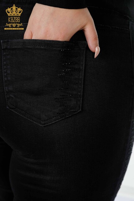 Women's Jeans Tie Black - 3654 | KAZEE - Thumbnail