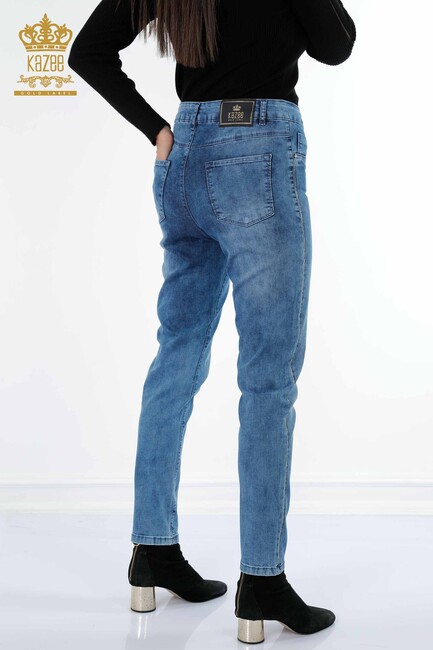 Women's Jeans Wing Detailed Blue - 3553 | KAZEE - Thumbnail