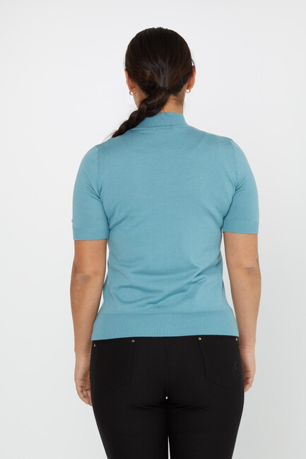 Women's Knitwear American Model Basic Blue - 14541 | KAZEE - Thumbnail