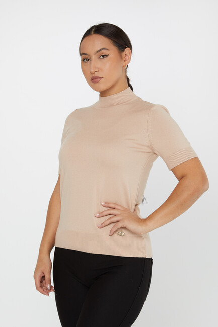 Women's Knitwear American Model Basic Bone - 14541 | KAZEE - Thumbnail