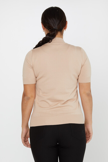 Women's Knitwear American Model Basic Bone - 14541 | KAZEE - Thumbnail