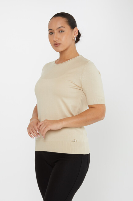 Women's Knitwear American Model Basic Bone - 16271 | KAZEE - Thumbnail