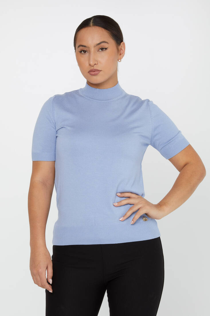 Women's Knitwear American Model Basic Dark Blue - 14541 | KAZEE