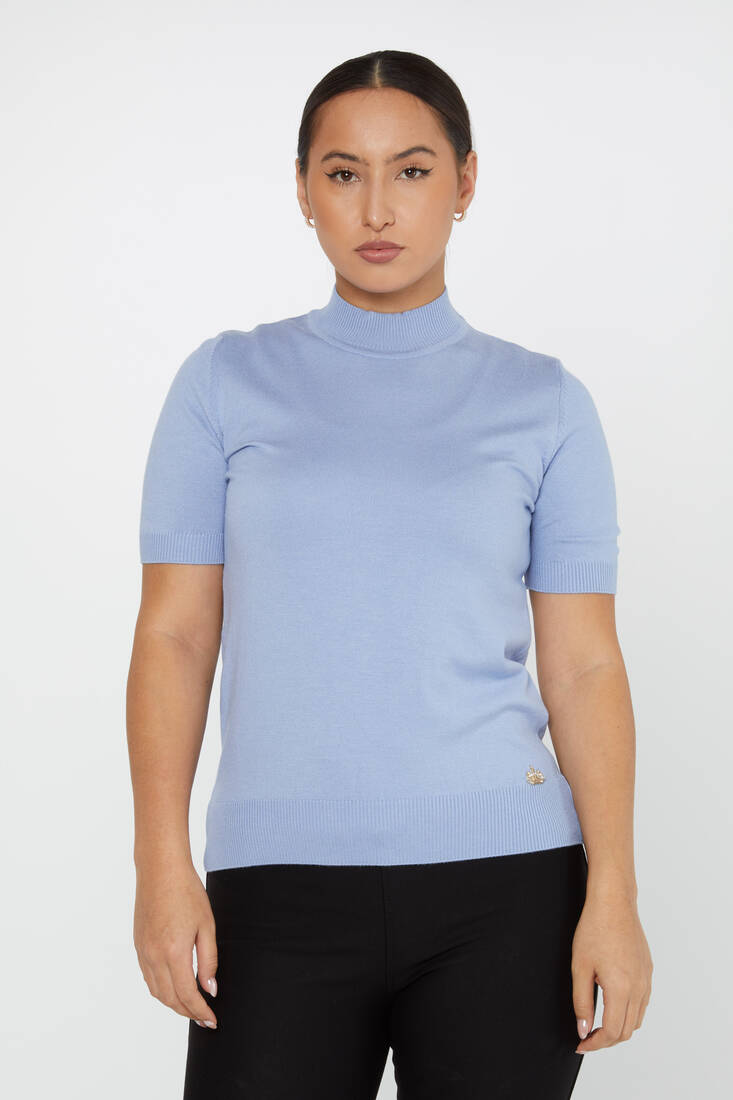 Women's Knitwear American Model Basic Dark Blue - 14541 | KAZEE