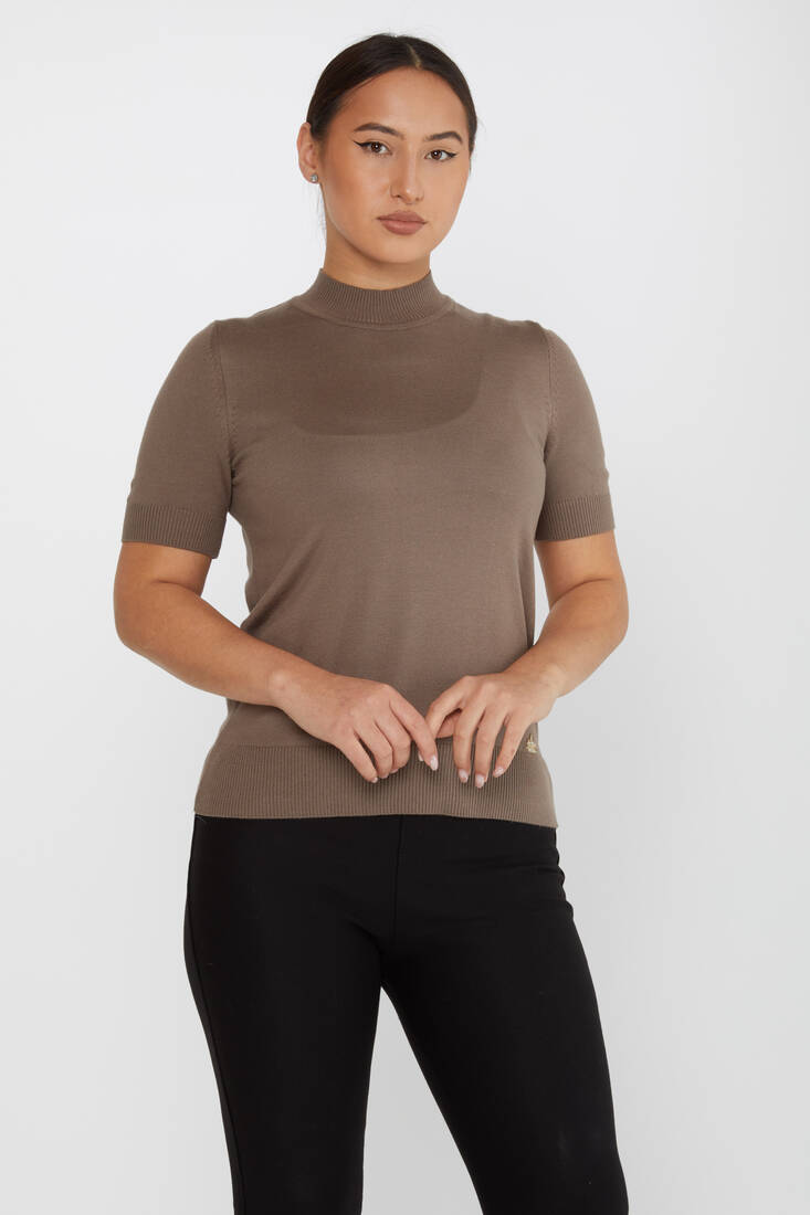 Women's Knitwear American Model Basic Dark Mink - 14541 | KAZEE