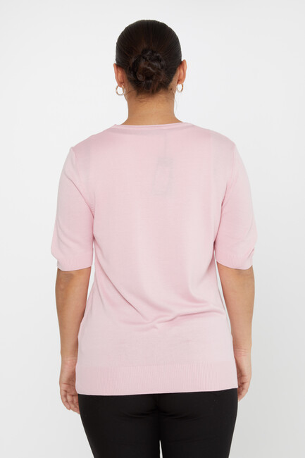 Women's Knitwear American Model Basic Light Pink - 16271 | KAZEE - Thumbnail