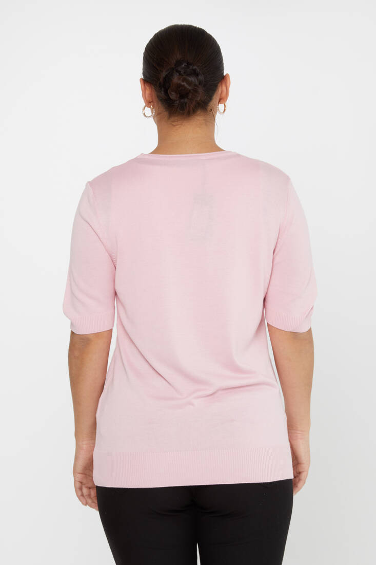 Women's Knitwear American Model Basic Light Pink - 16271 | KAZEE