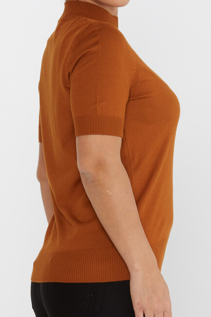 Women's Knitwear American Model Basic Tan - 14541 | KAZEE - Thumbnail