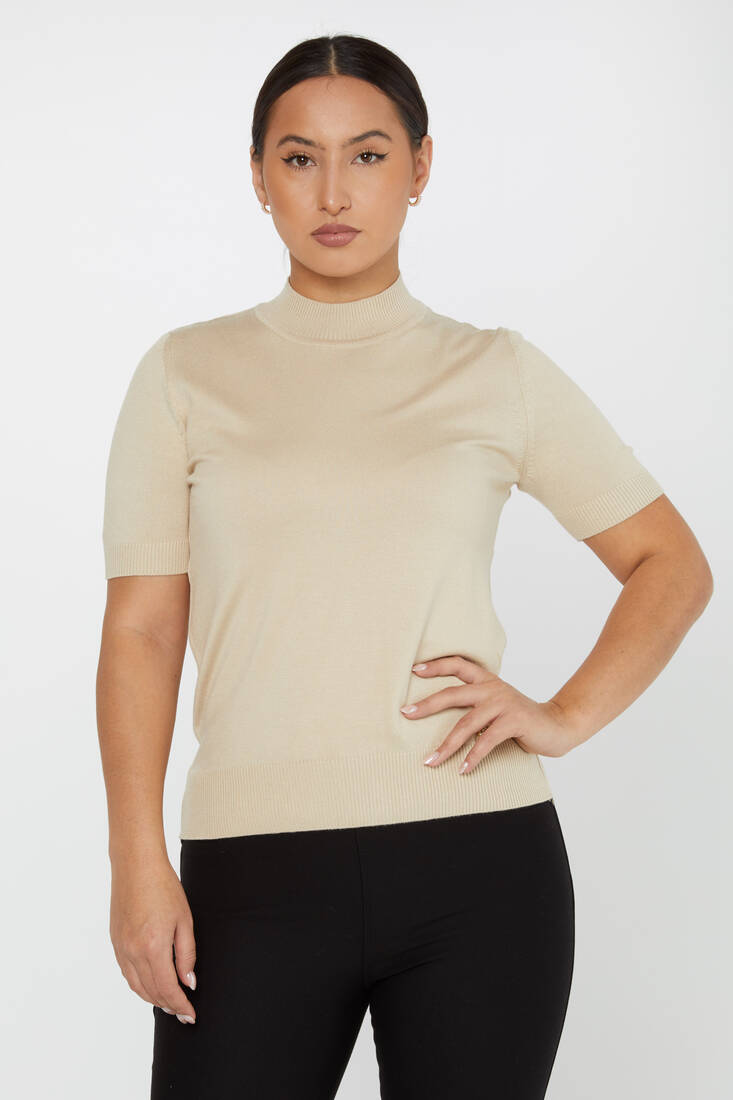 Women's Knitwear American Model Basic Stone - 14541 | KAZEE