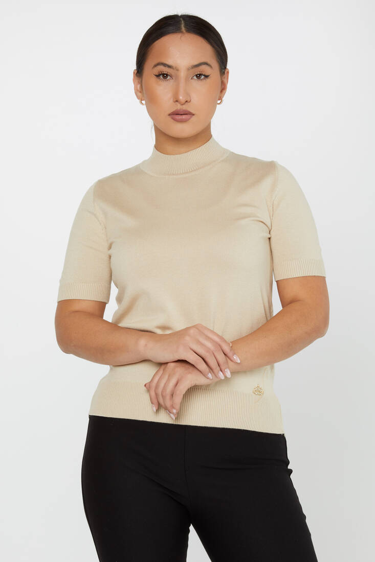 Women's Knitwear American Model Basic Stone - 14541 | KAZEE