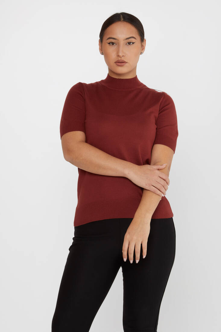 Women's Knitwear American Model Basic Tile - 14541 | KAZEE