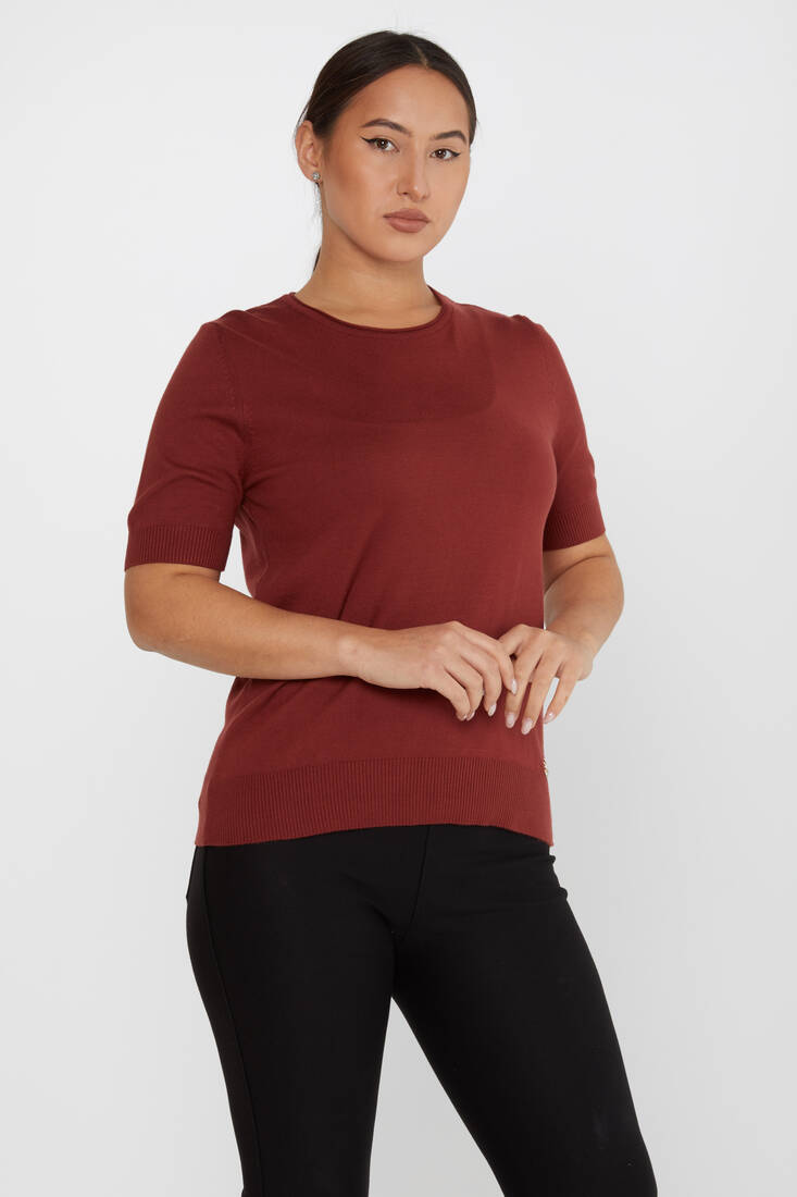 Women's Knitwear American Model Basic Tile - 15943 | KAZEE